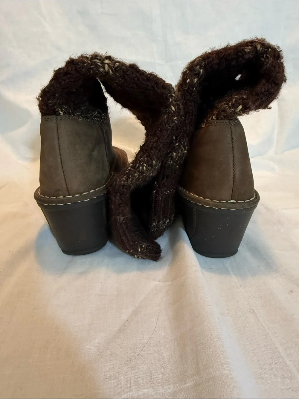 UGG Brown Knit-Shaft Boots